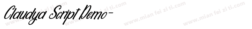Claudya Script Demo字体转换